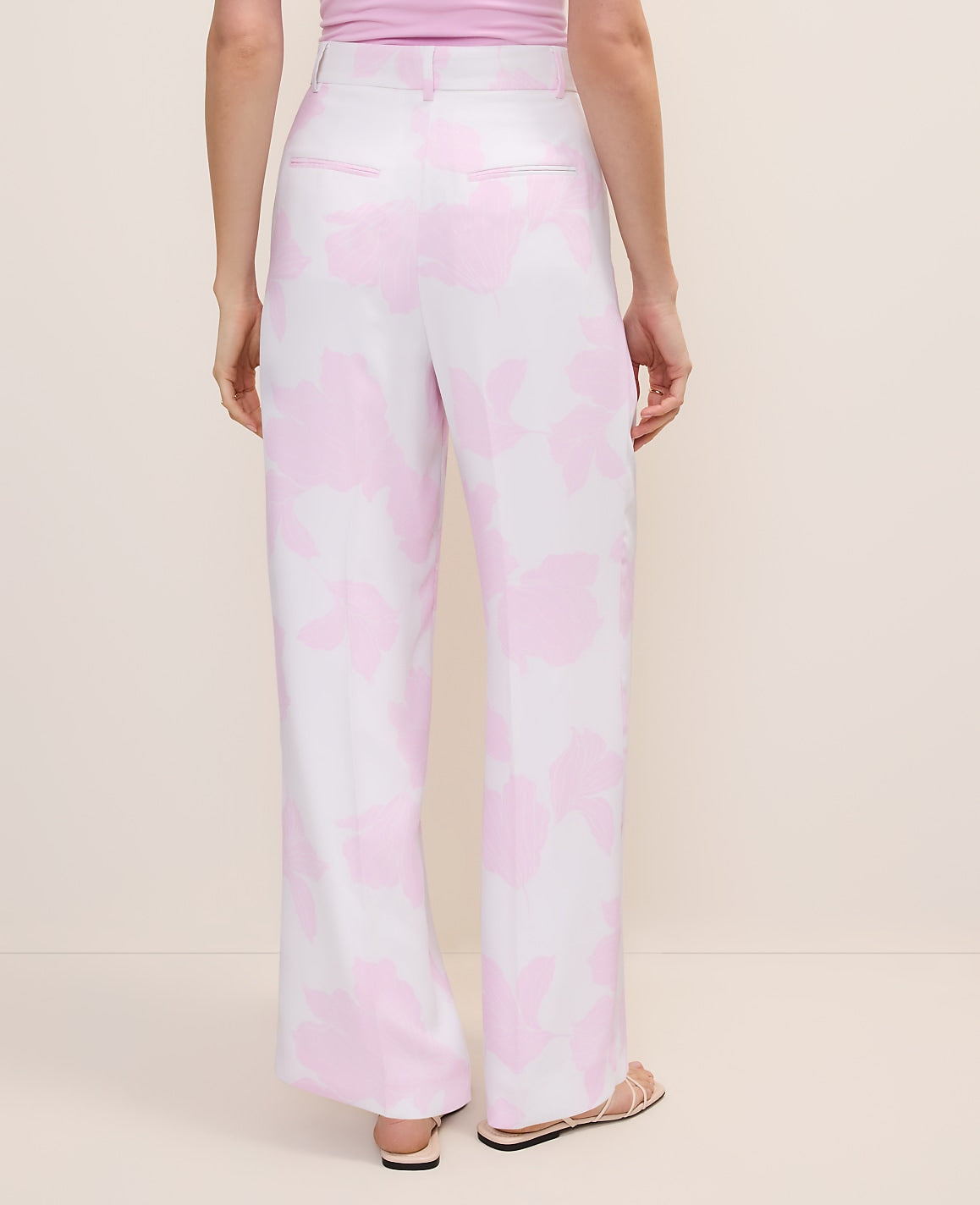 The Pleated Floral Pant | Ann Taylor