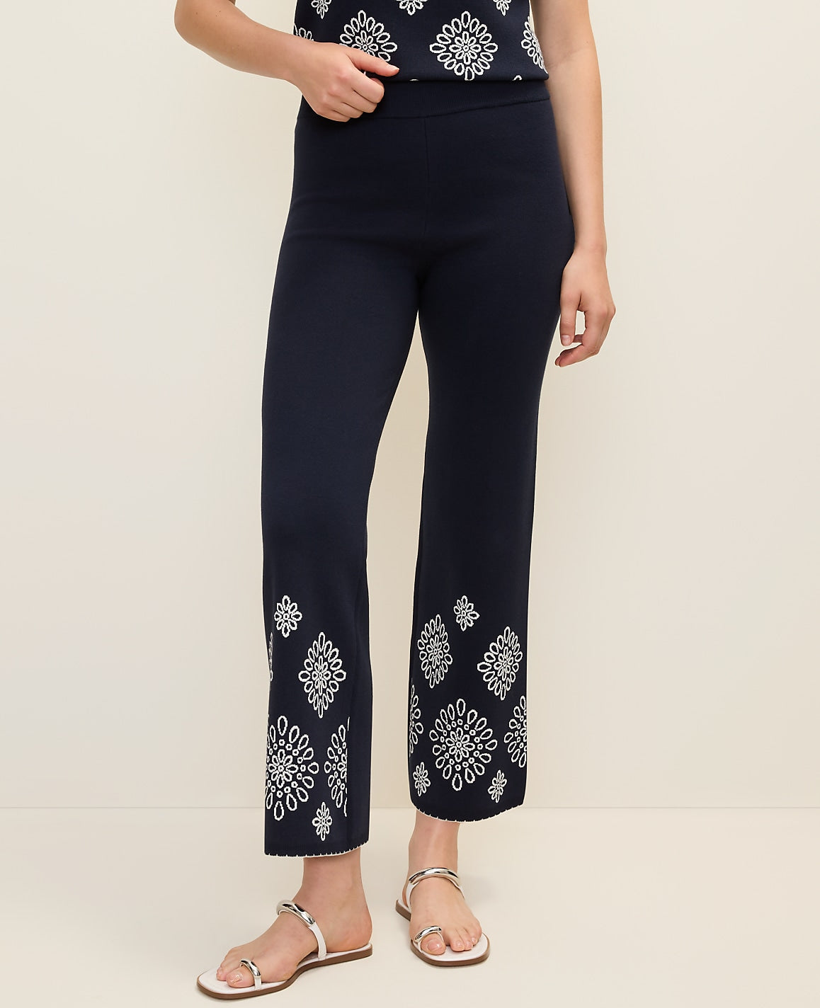 Embroidered Sweater Pant | Ann Taylor