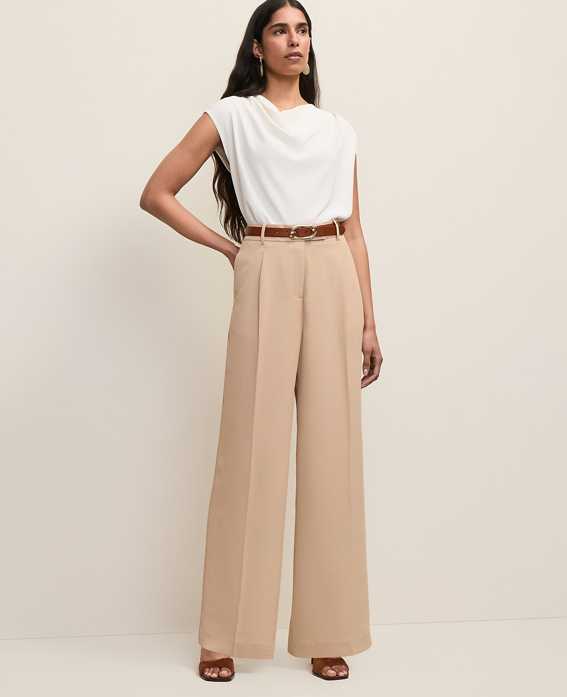 The Pleated Straight Pant | Ann Taylor