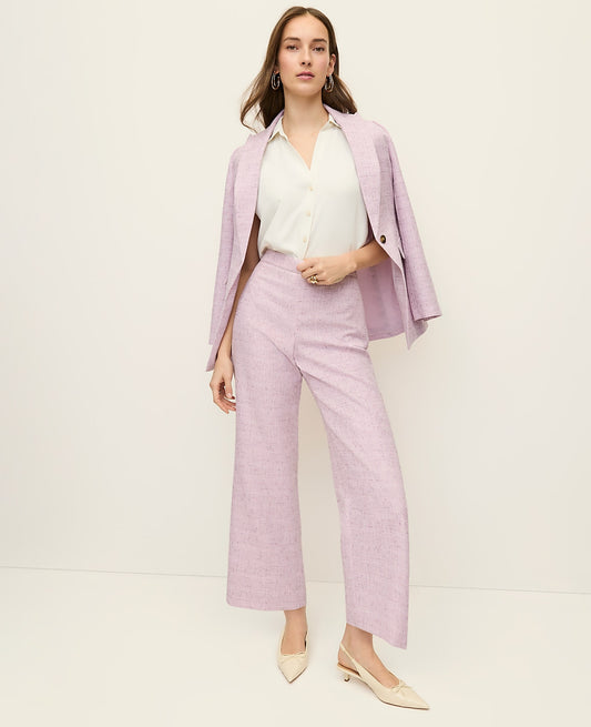 The Side Zip Straight Pant in Tweed | Ann Taylor