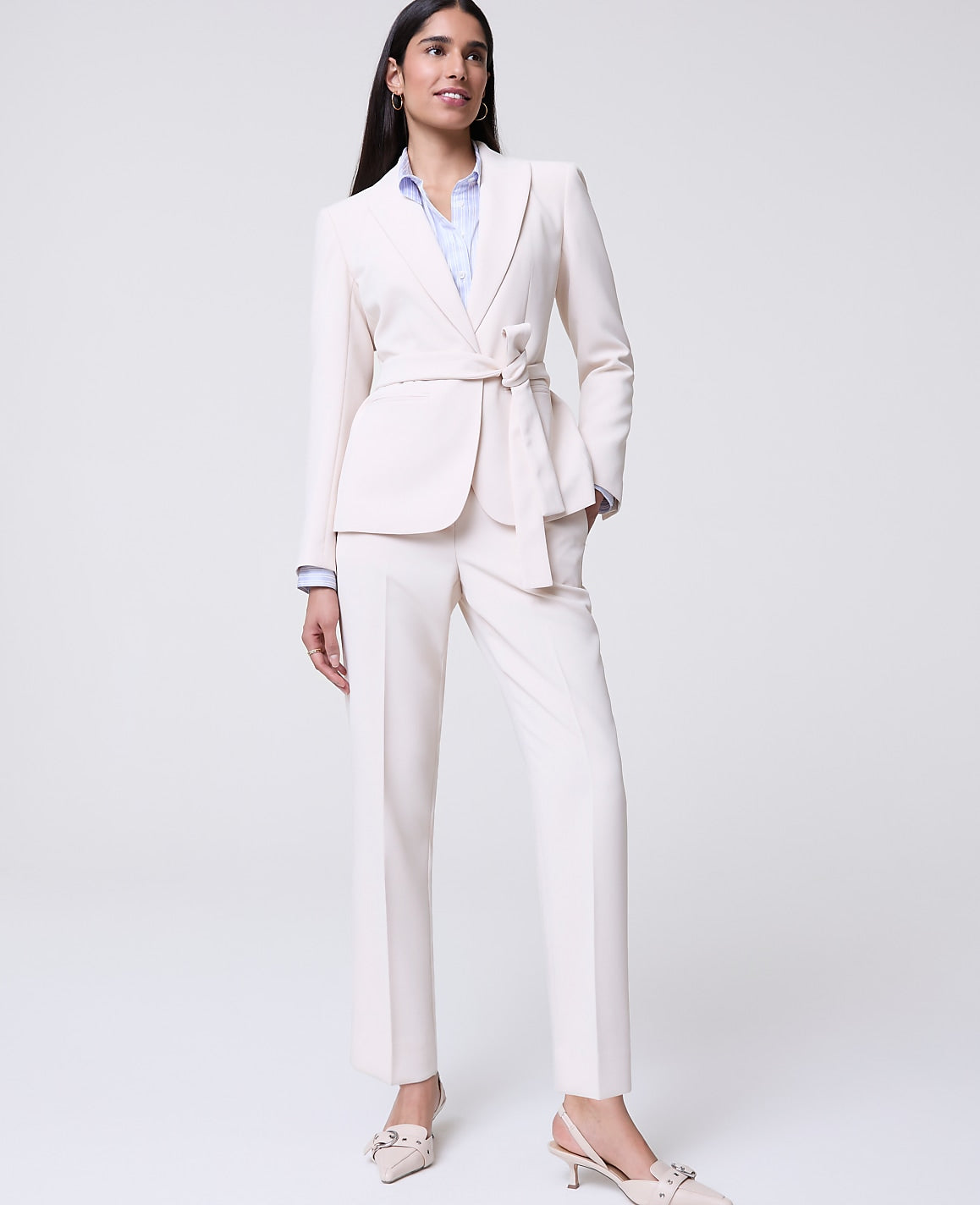 The Relaxed Ankle Pant in Fluid Crepe | Ann Taylor