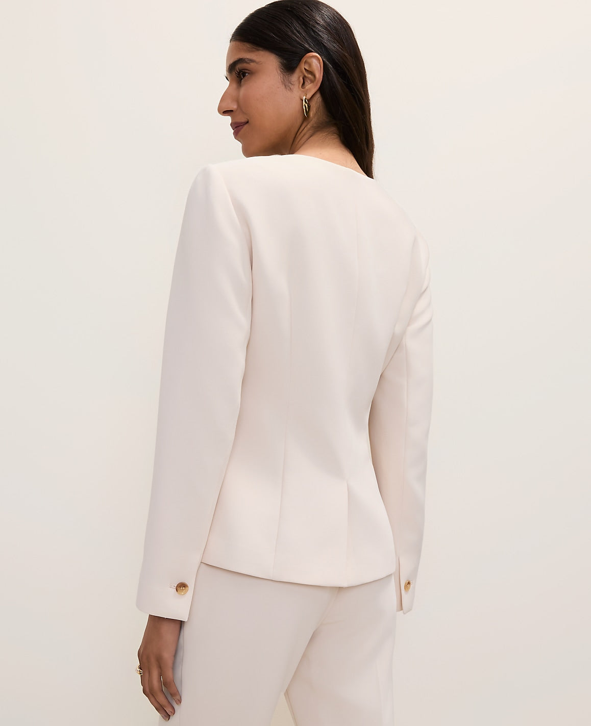 Split Hem Jacket in Fluid Crepe | Ann Taylor
