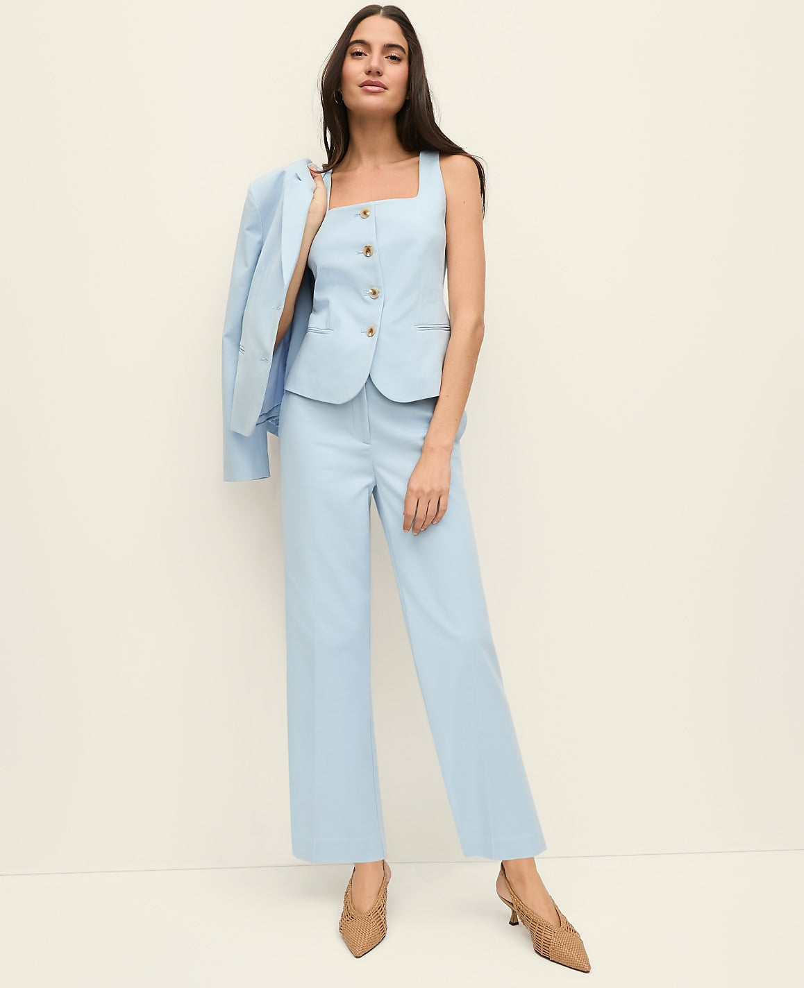 The High Rise Everyday Ankle Pant in Doubleweave | Ann Taylor