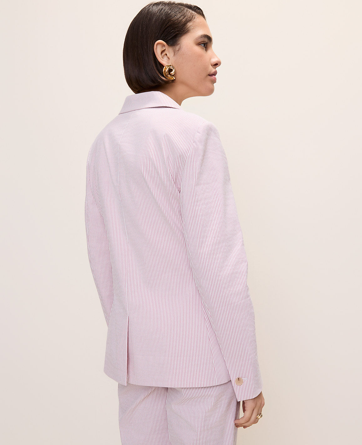 The Single Button Blazer in Seersucker | Ann Taylor