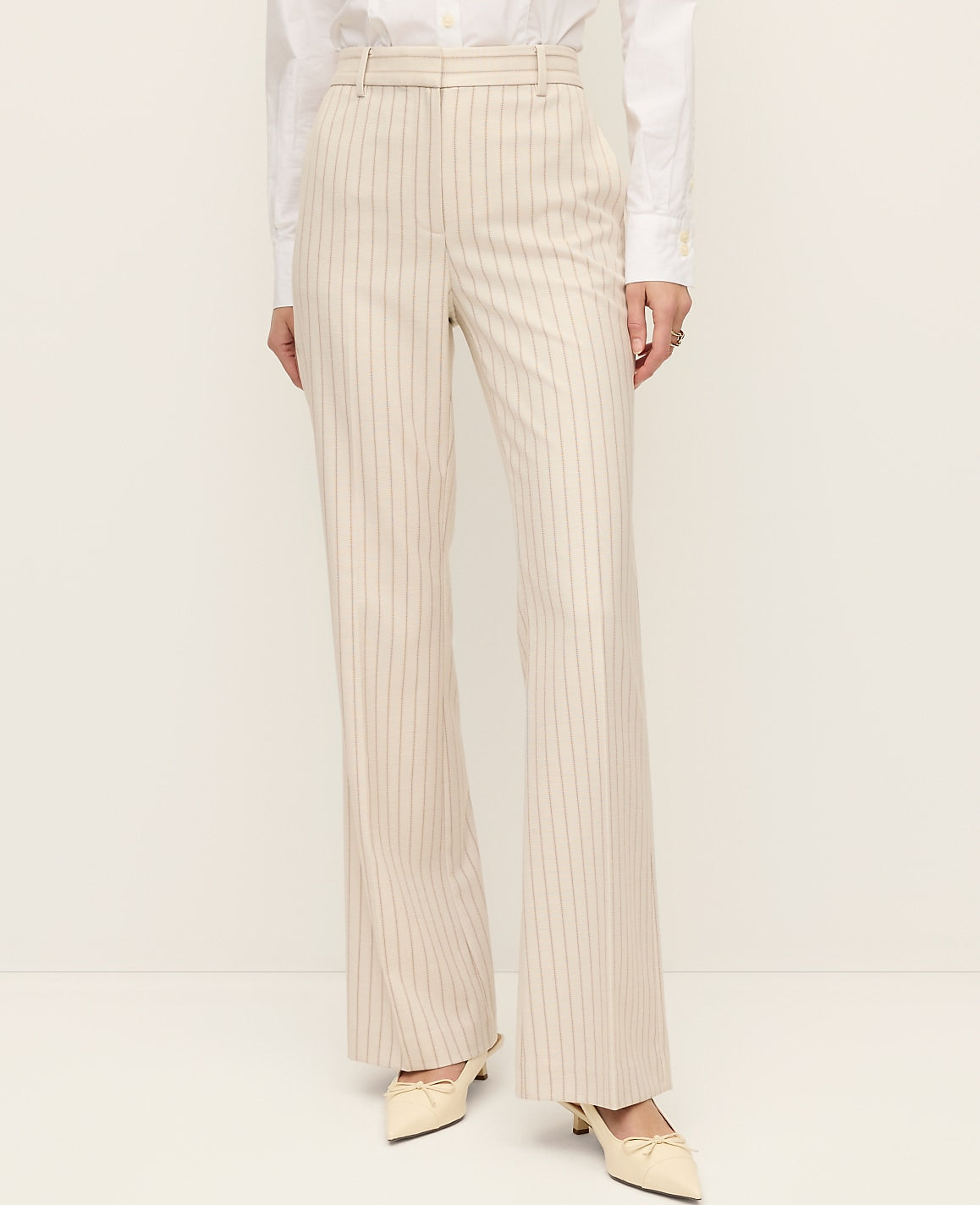 The Flare Trouser in Pinstripe | Ann Taylor