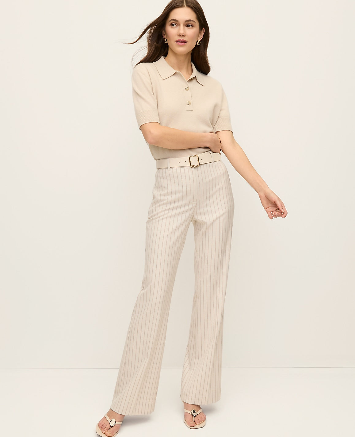 The Flare Trouser in Pinstripe | Ann Taylor