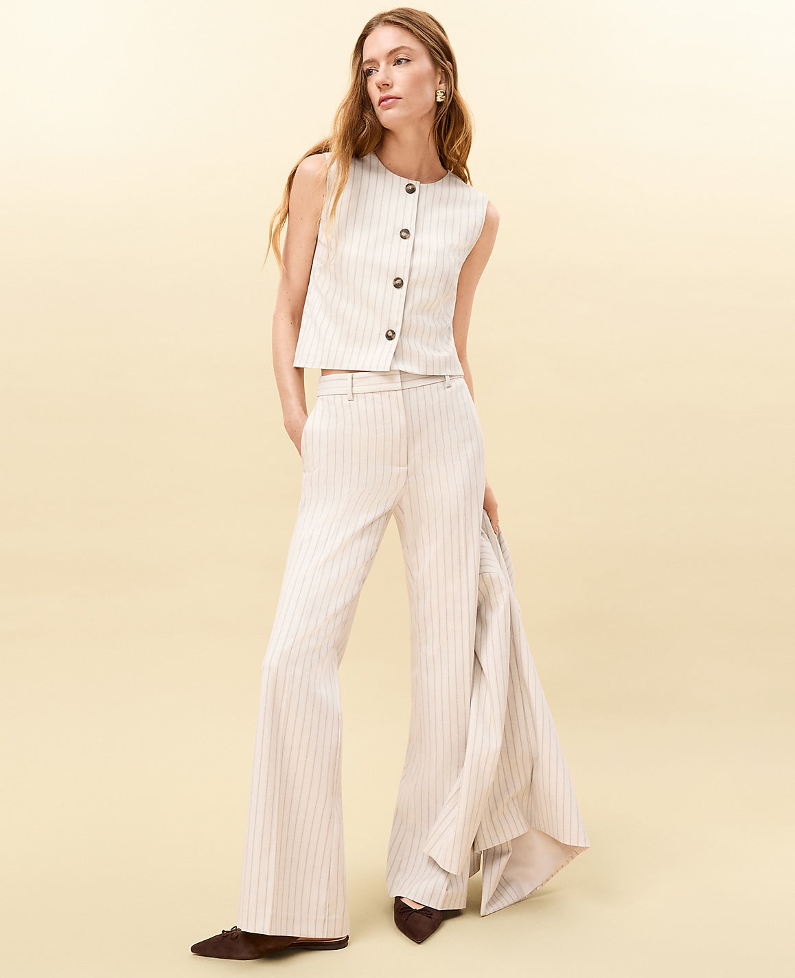 The Flare Trouser in Pinstripe | Ann Taylor