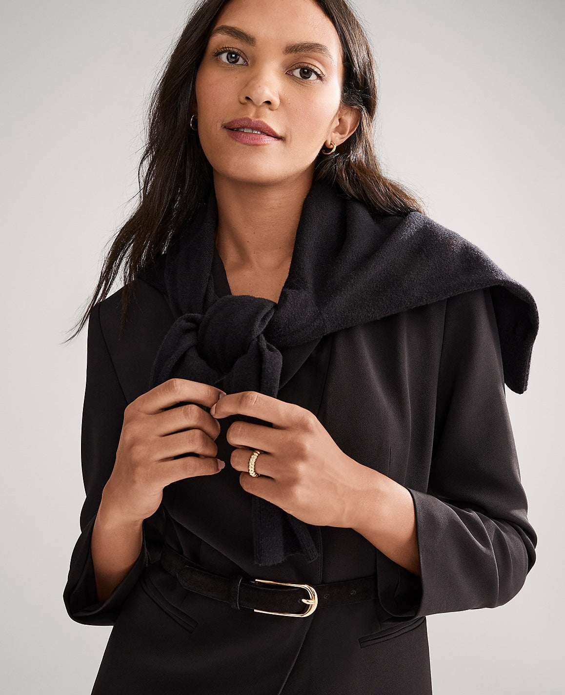 The Belted Blazer in Fluid Crepe | Ann Taylor