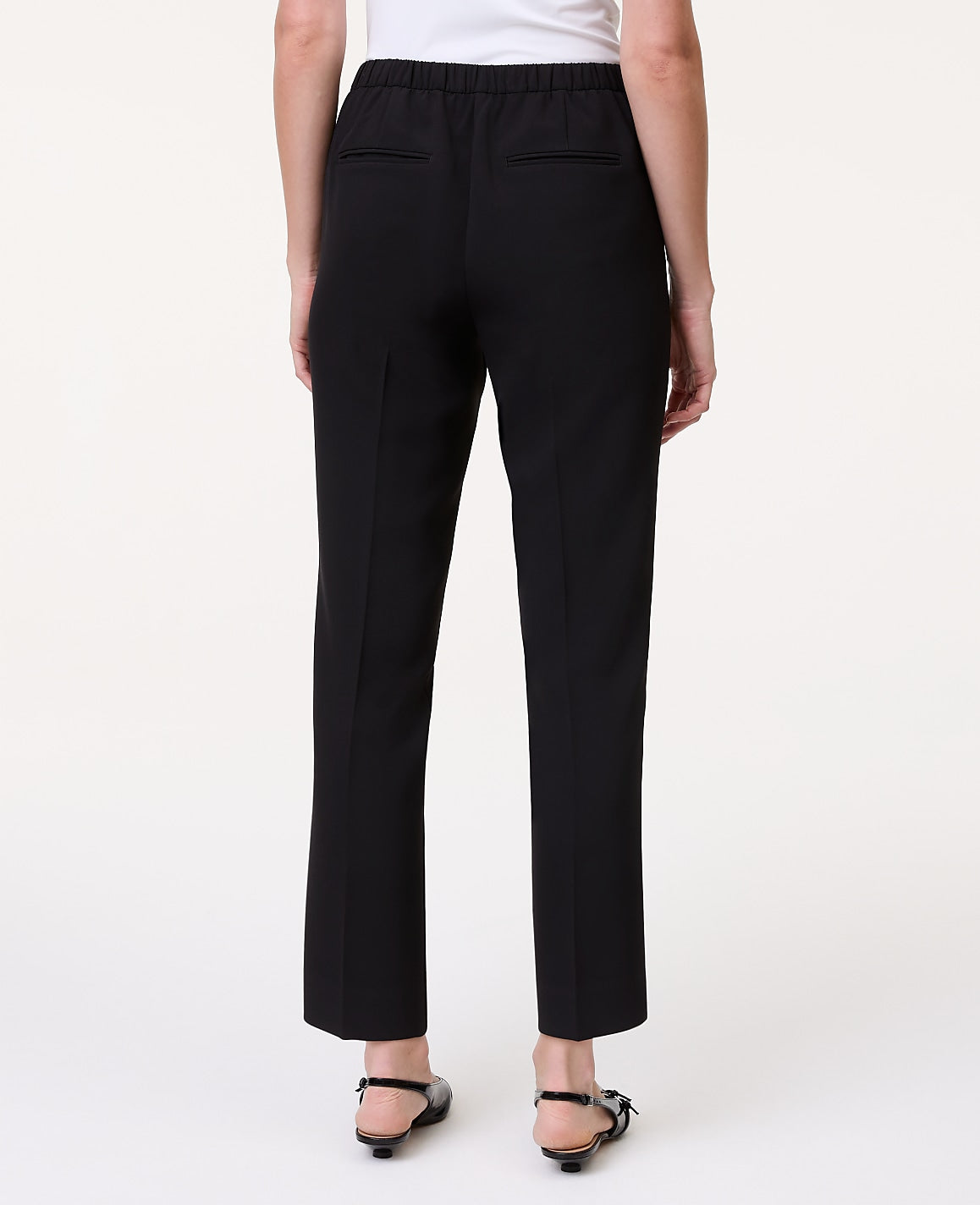 The Relaxed Ankle Pant in Fluid Crepe | Ann Taylor
