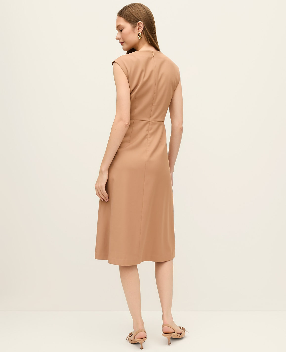 The Crew Neck Flare Midi Dress | Ann Taylor