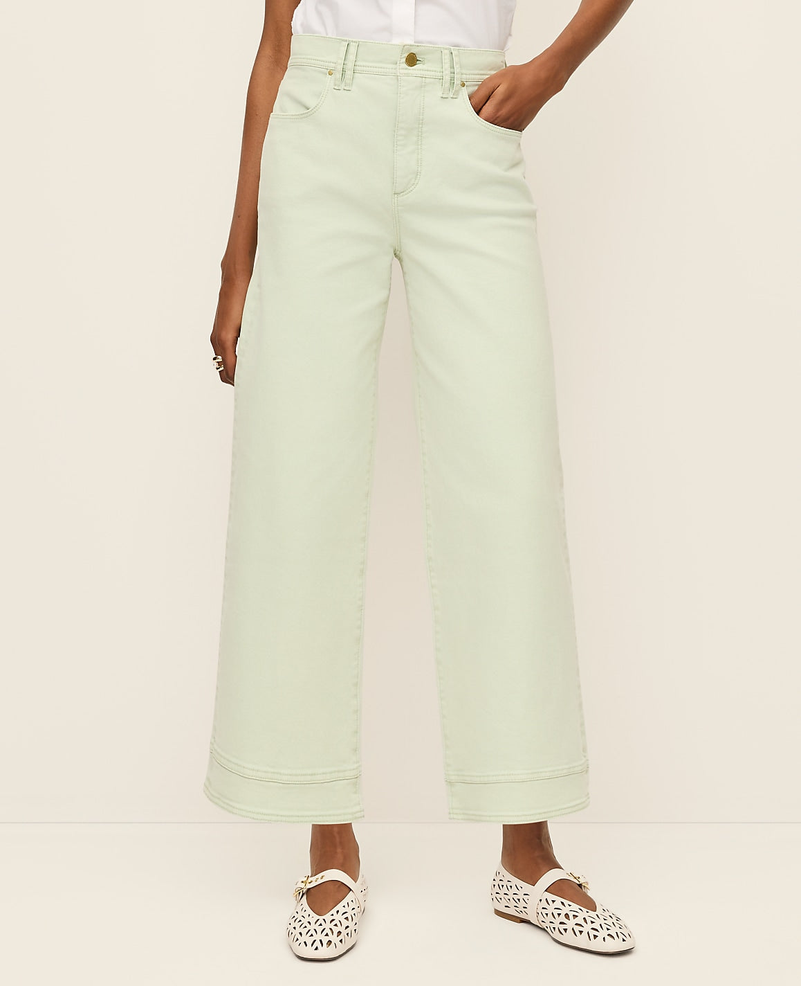 The Wide-Leg Crop Jean | Ann Taylor