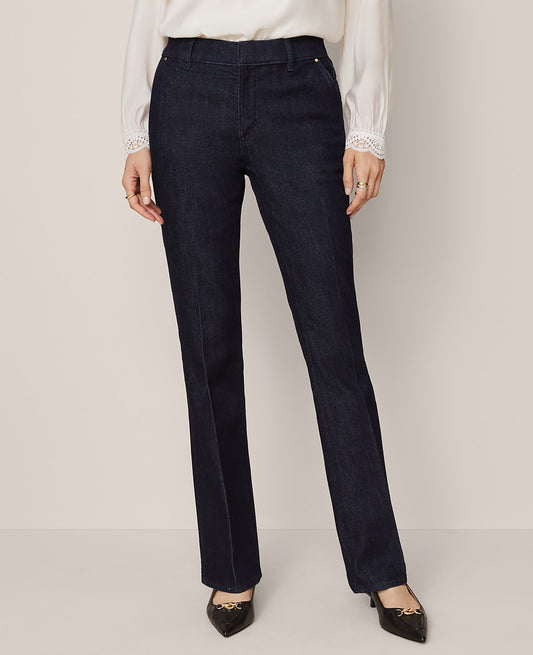 Mid Rise Boot Jean in Rinse Wash - Curvy Fit | Ann Taylor