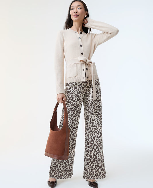 The Wide-Leg Jean in Animal Print | Ann Taylor