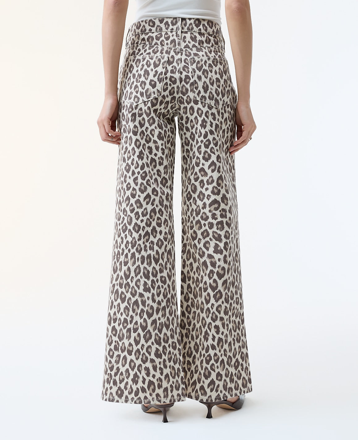 The Wide-Leg Jean in Animal Print | Ann Taylor