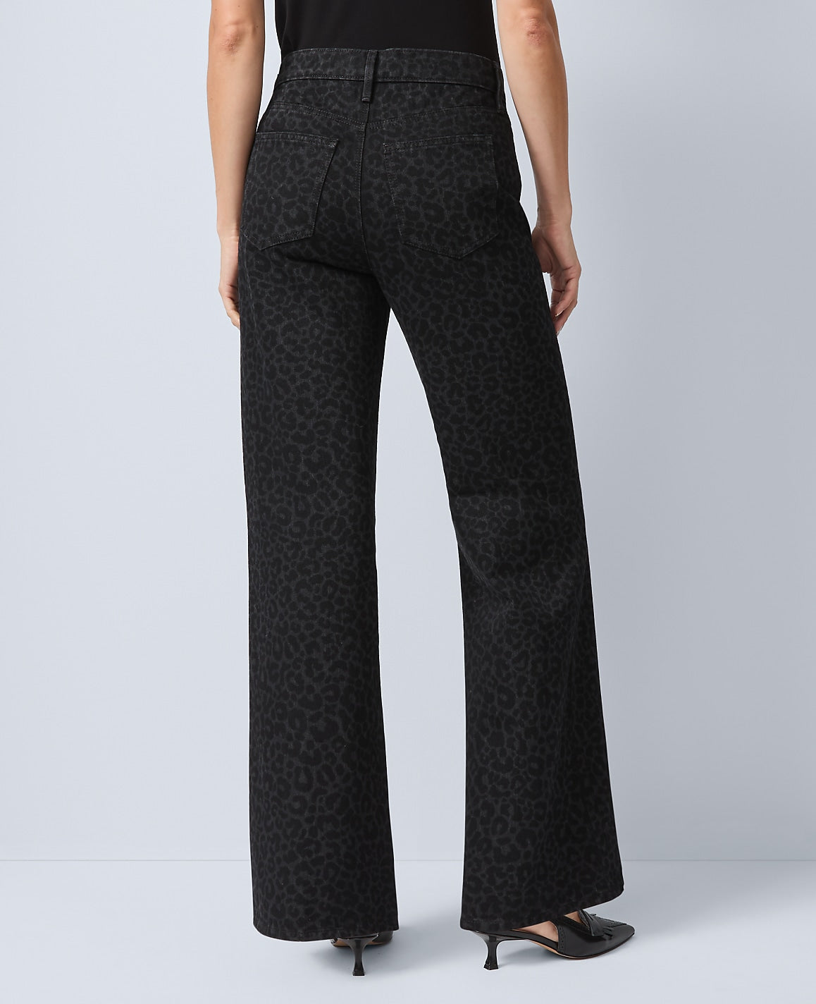 The Wide-Leg Jean in Animal Print | Ann Taylor
