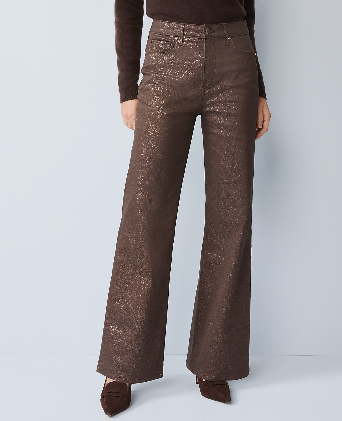 The Shimmer Wide-Leg Jean | Ann Taylor