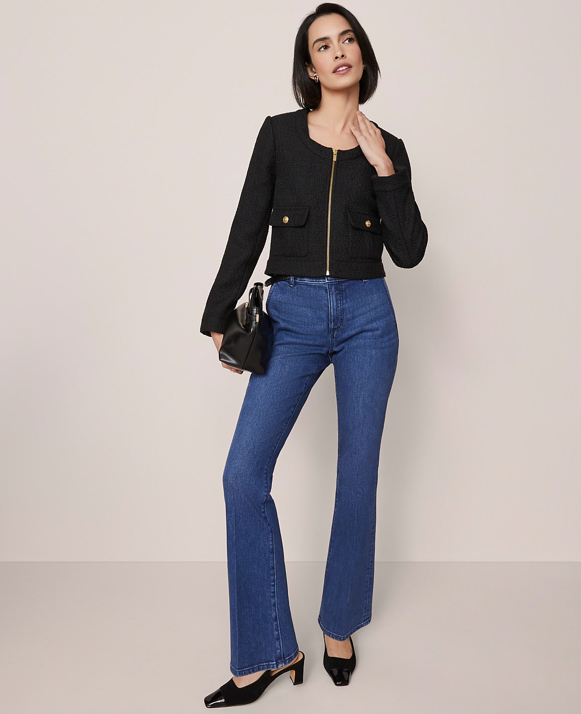 Mid Rise Boot Jean in Metropolitan Wash | Ann Taylor