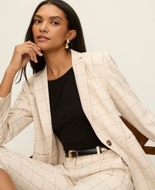 The Hutton Blazer in Windowpane | Ann Taylor