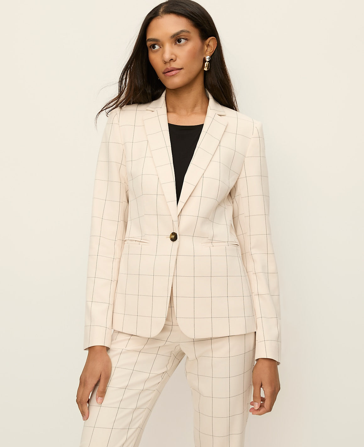 The Hutton Blazer in Windowpane | Ann Taylor