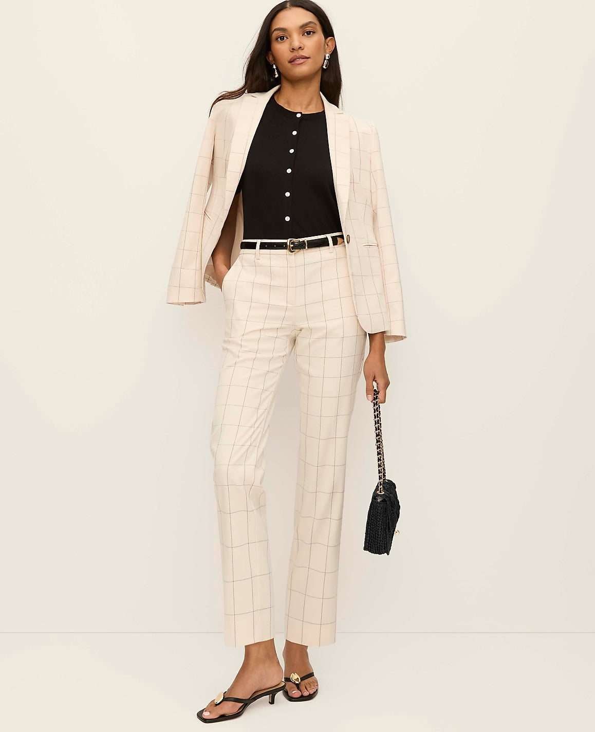 The Hutton Blazer in Windowpane | Ann Taylor