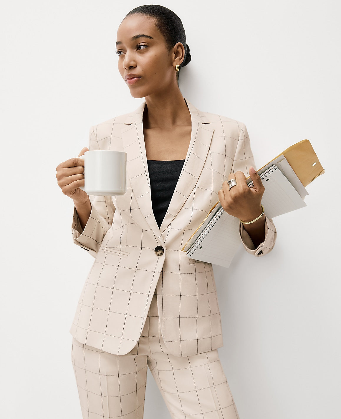 The Hutton Blazer in Windowpane | Ann Taylor