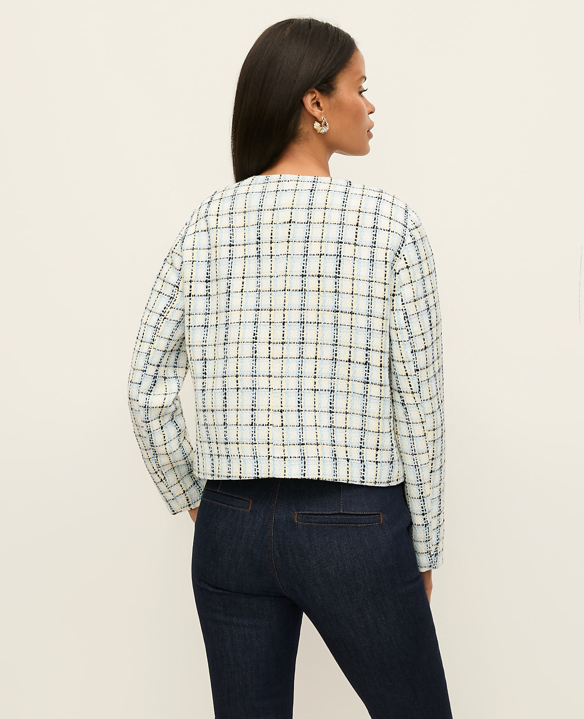 The Crew Neck Jacket in Plaid | Ann Taylor