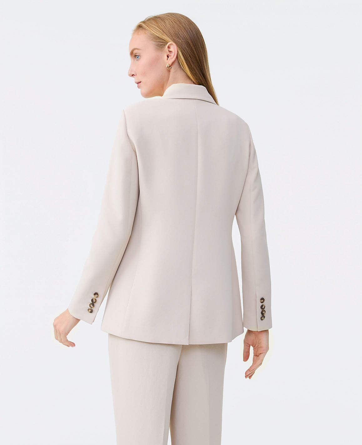 The Tailored Blazer in Textured Crepe | Ann Taylor