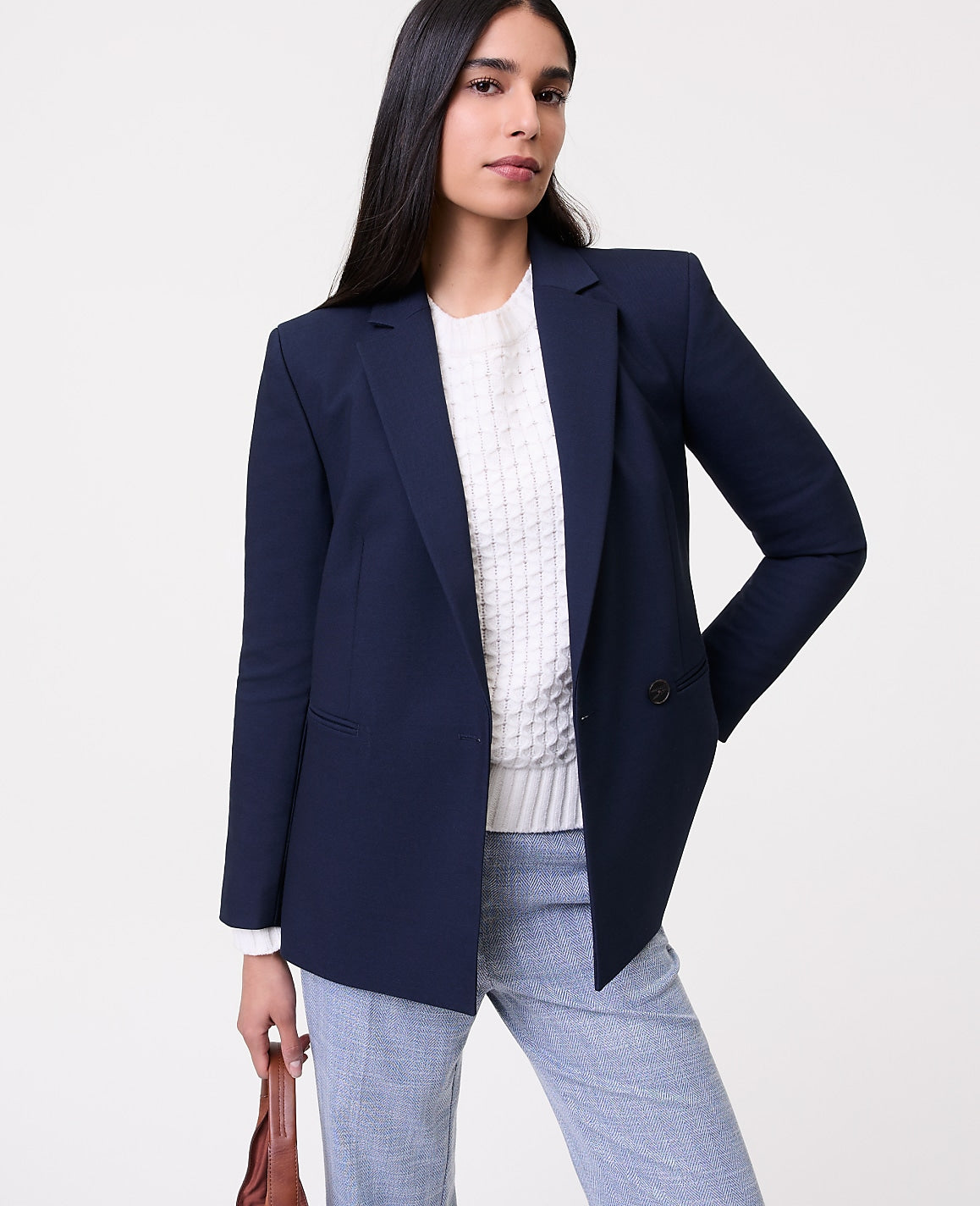 The Straight Fit Double Breasted Blazer | Ann Taylor
