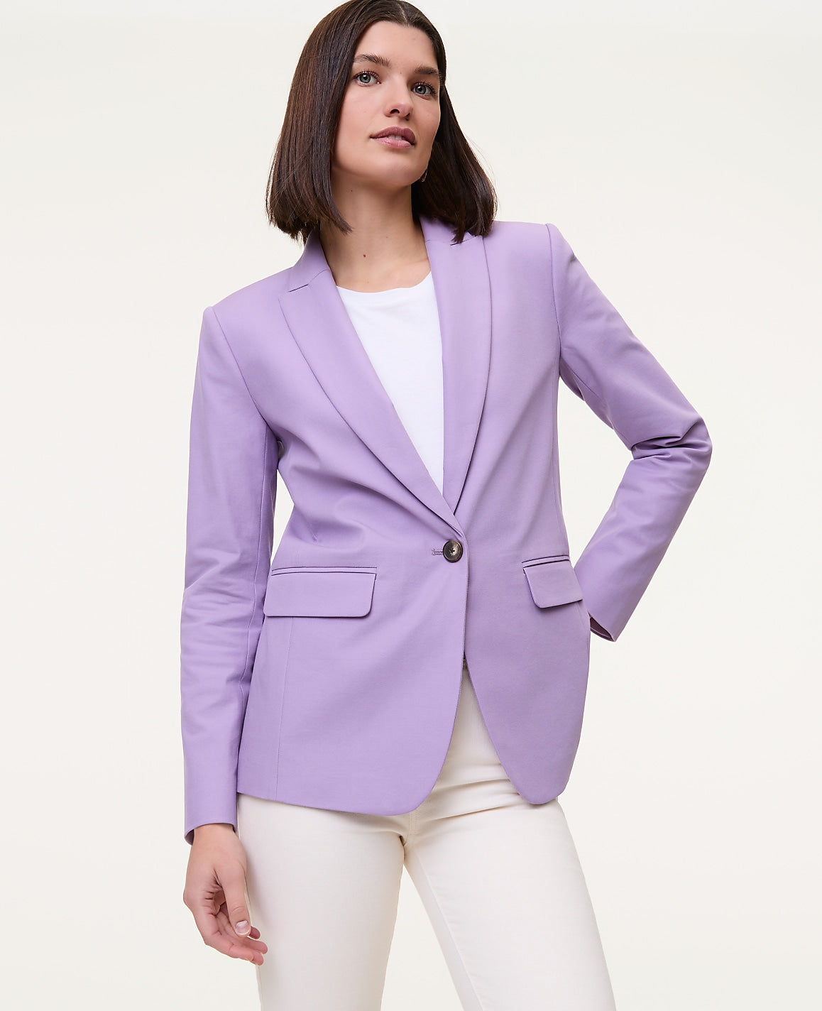The Longline Blazer in Bi-Stretch Twill | Ann Taylor
