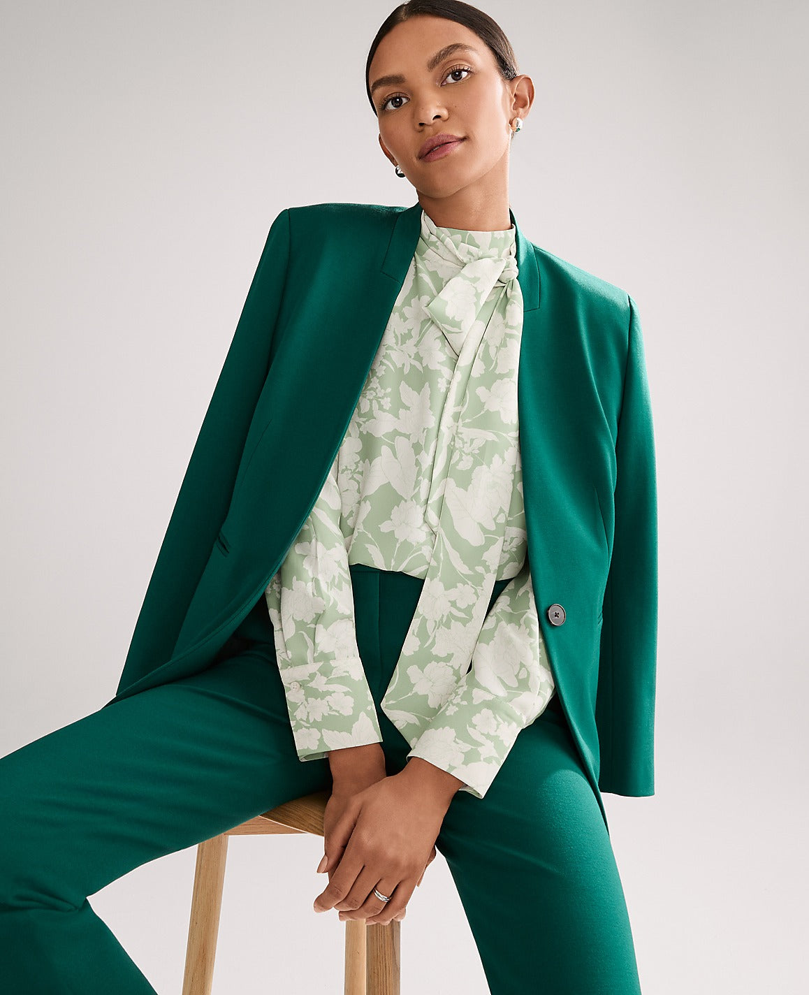 The Collarless Blazer in Ponte | Ann Taylor