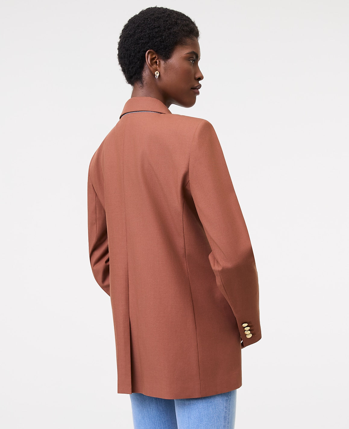 The Longline Blazer in Bi-Stretch Twill | Ann Taylor