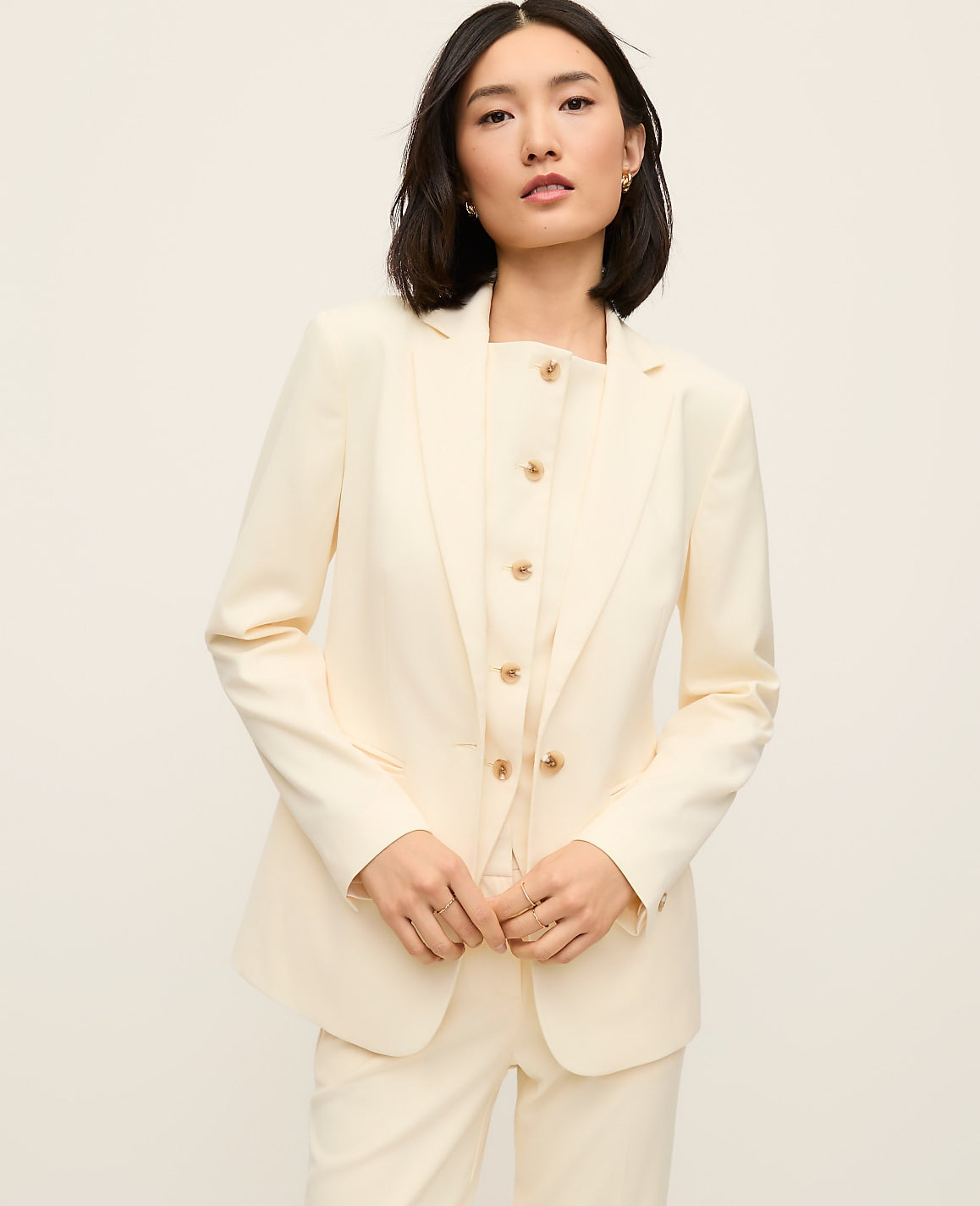 The Fitted Long Blazer | Ann Taylor