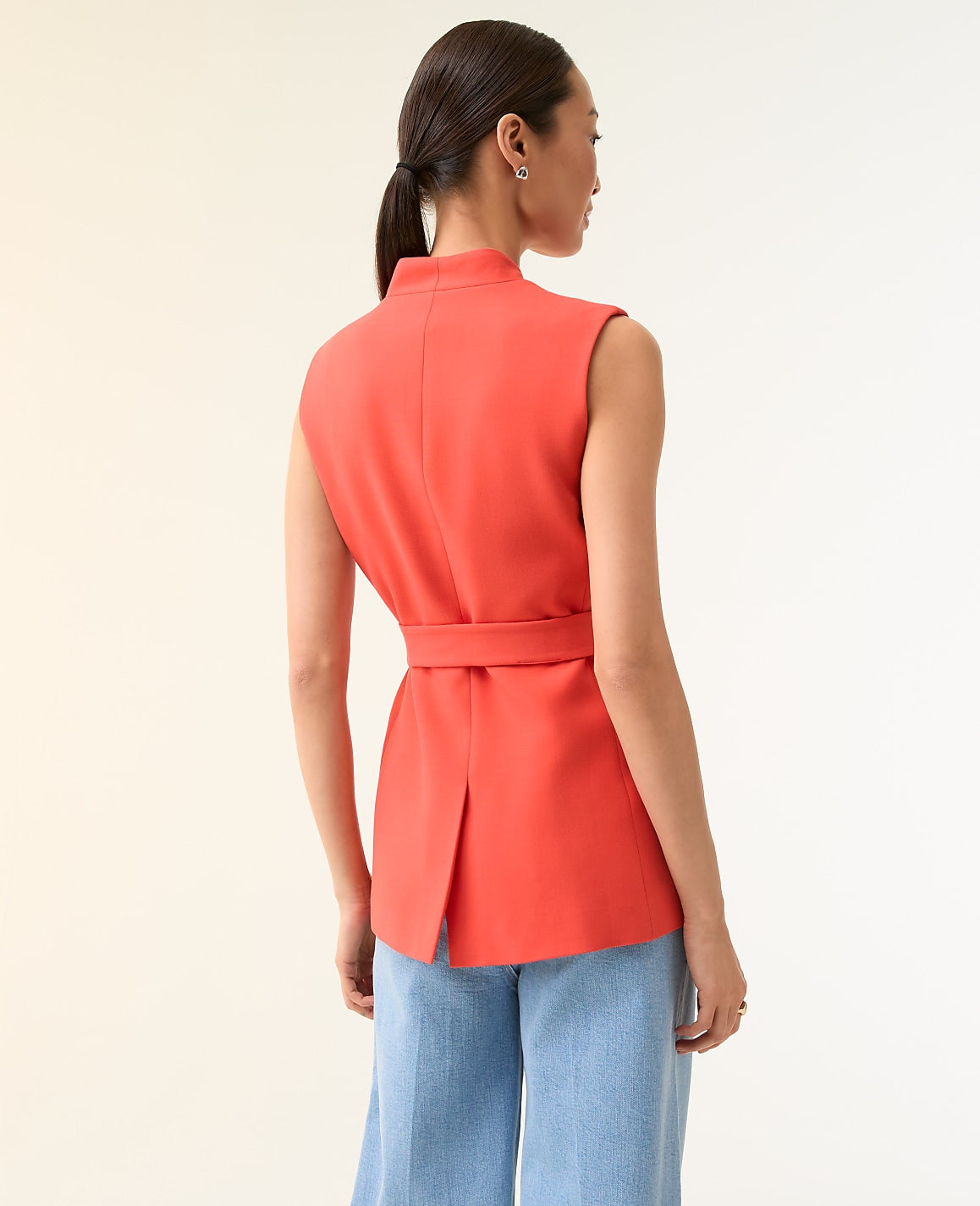 The Belted Long Vest | Ann Taylor