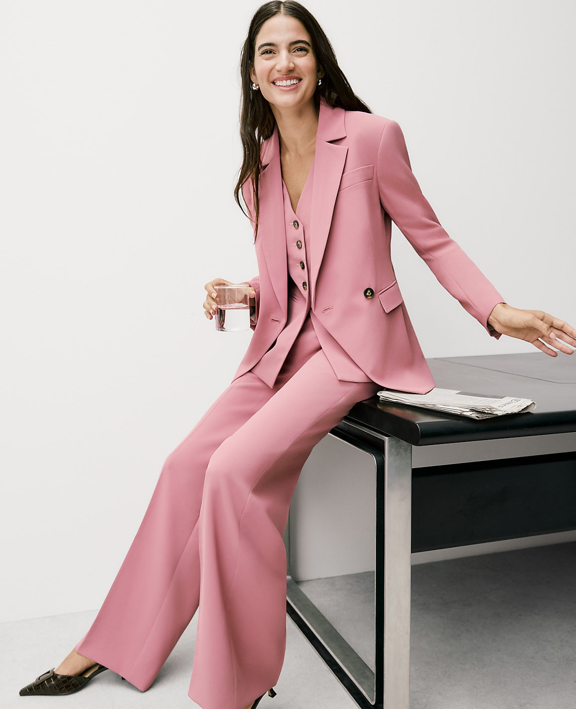 The Cutaway Blazer in Fluid Crepe | Ann Taylor
