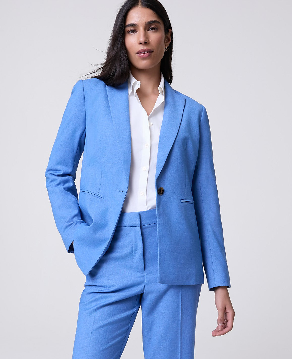 The Single Button Blazer in Luxe Twill | Ann Taylor
