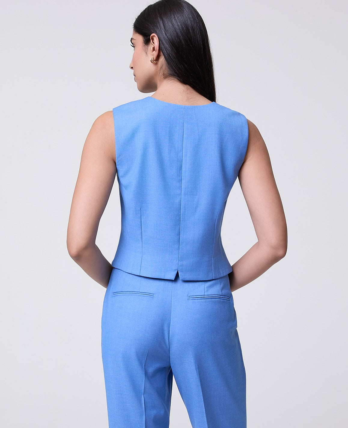 The Tailored Vest in Luxe Twill | Ann Taylor