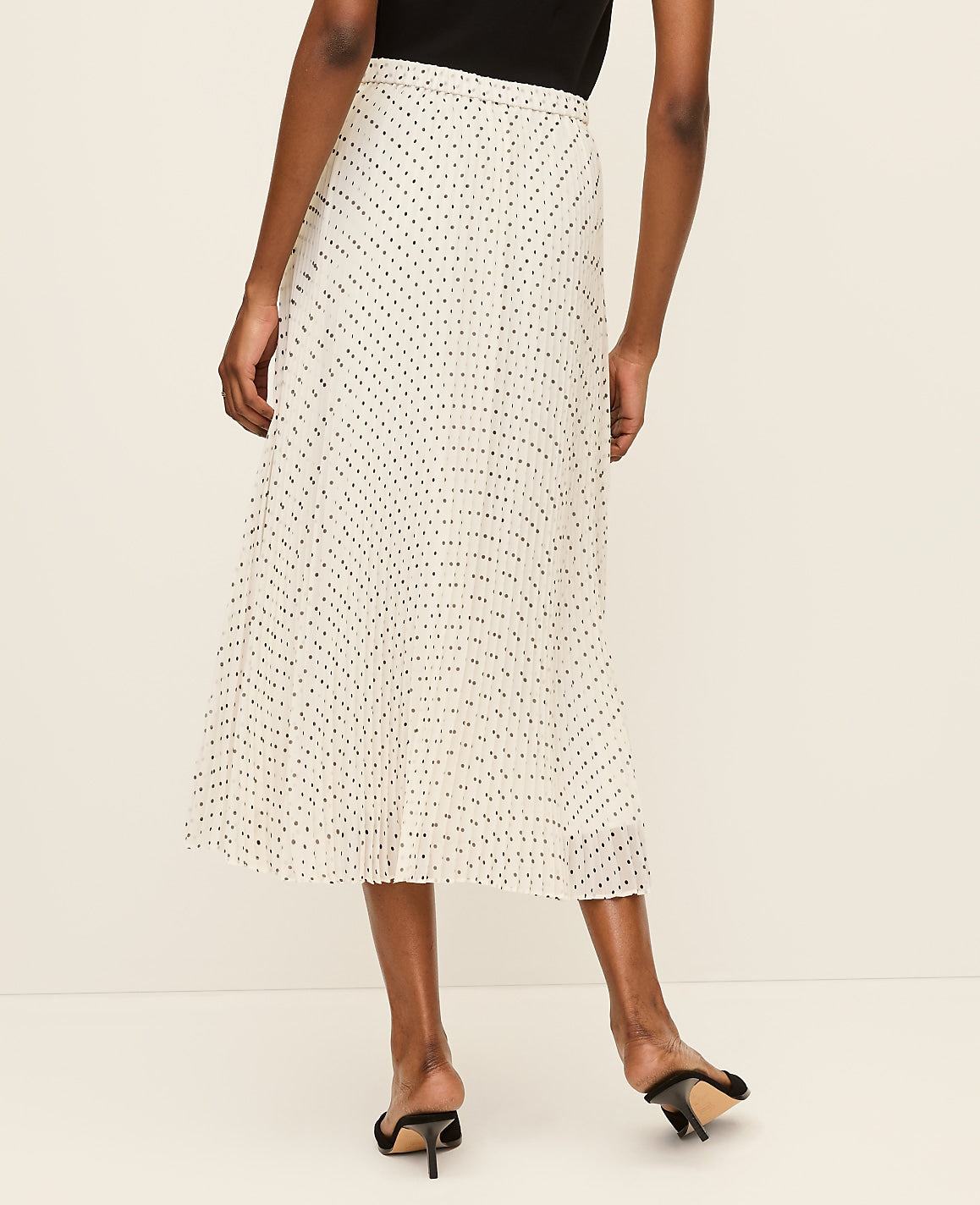 Polka Dot Chiffon Midi Skirt | Ann Taylor