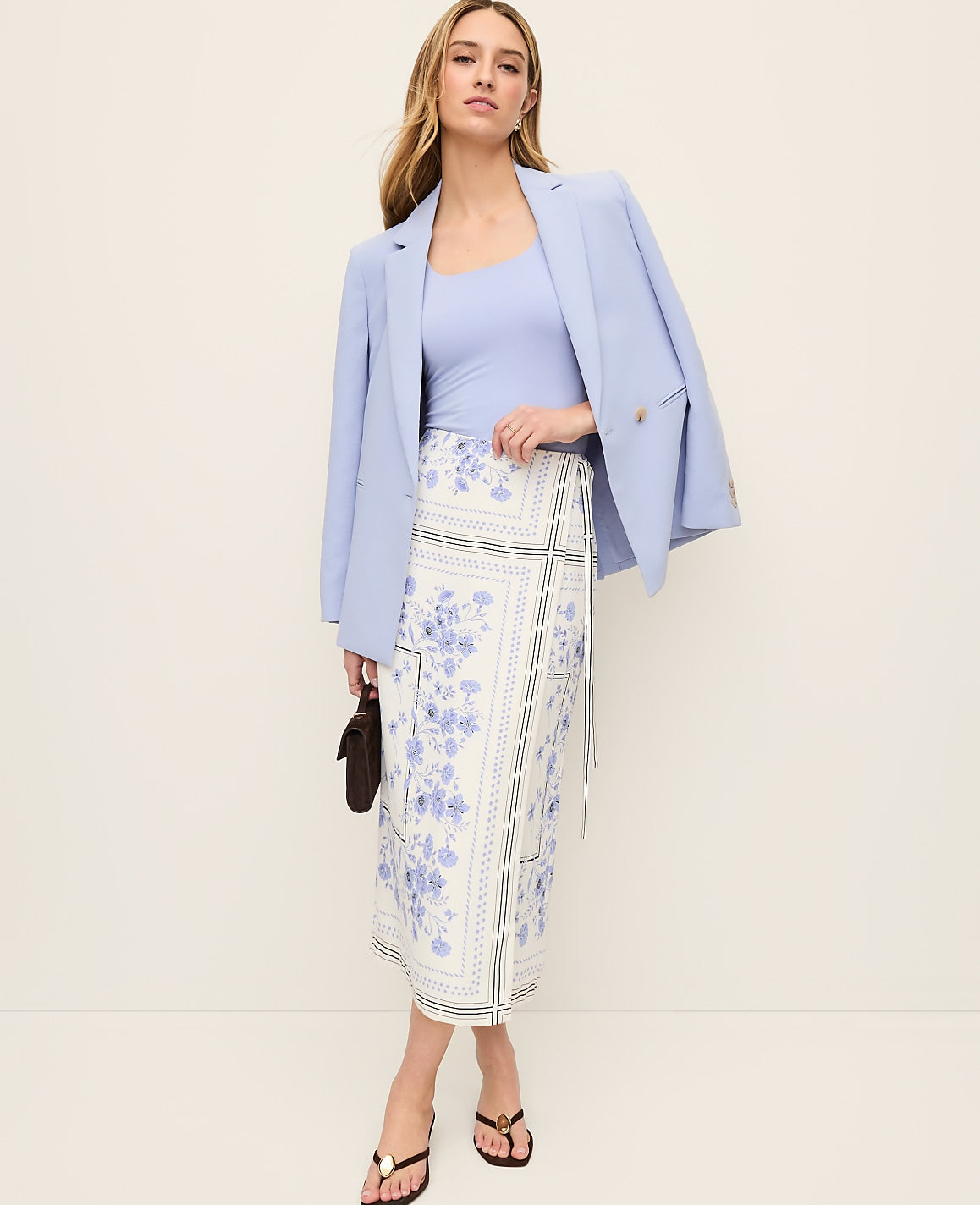 Floral Wrap Midi Skirt | Ann Taylor