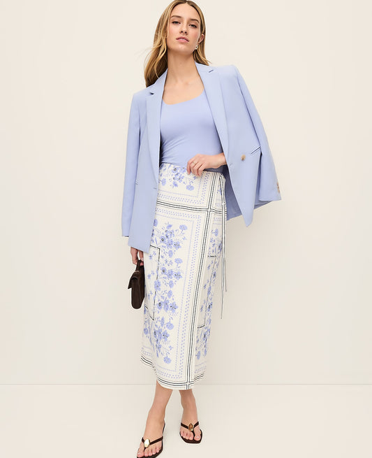 Floral Wrap Midi Skirt | Ann Taylor