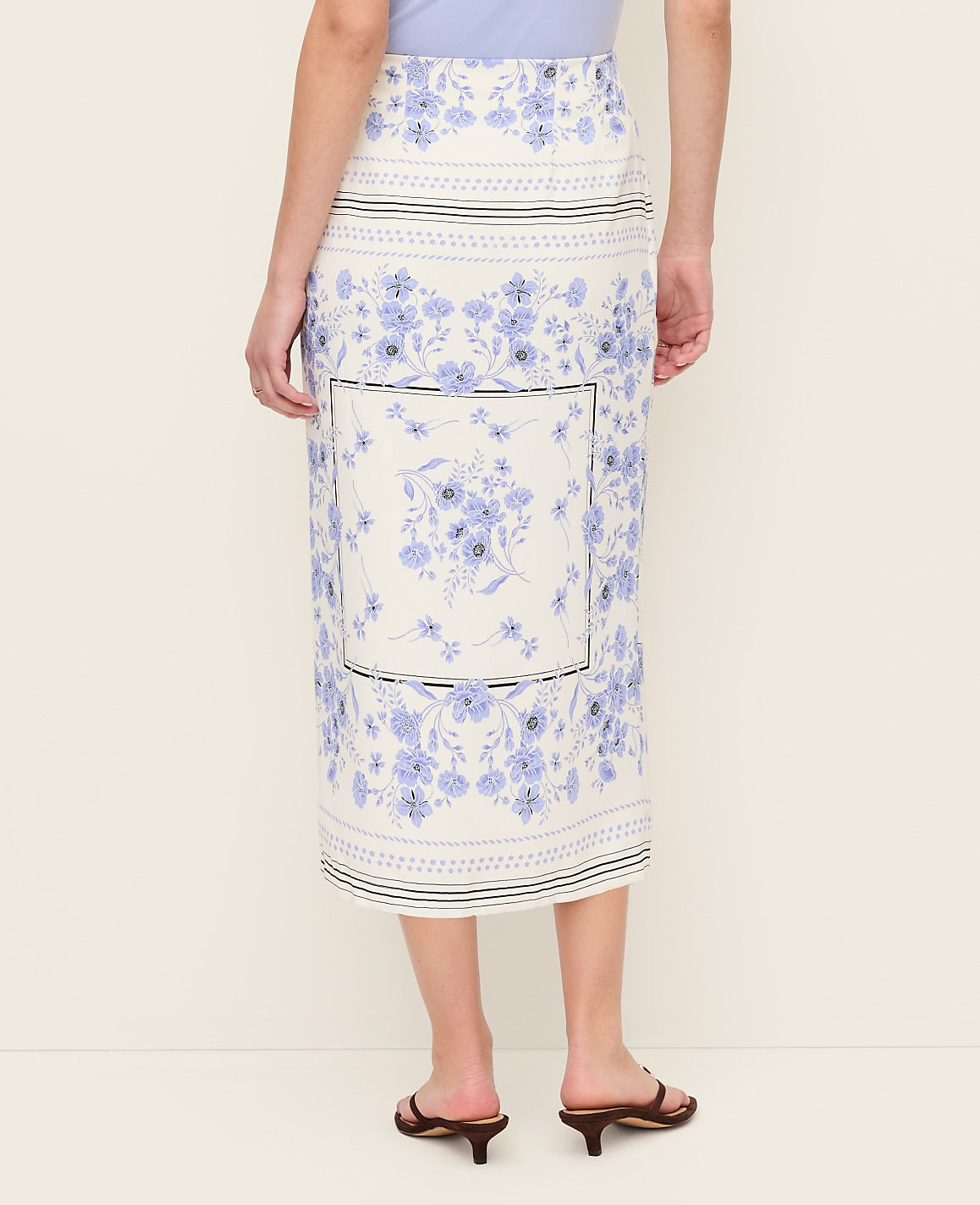 Floral Wrap Midi Skirt | Ann Taylor