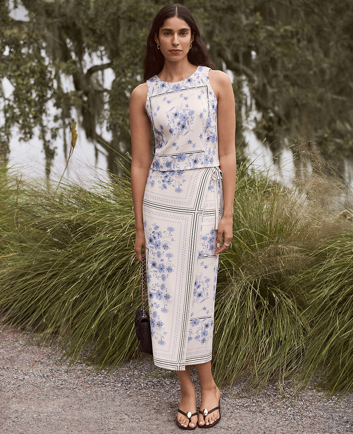 Floral Wrap Midi Skirt | Ann Taylor