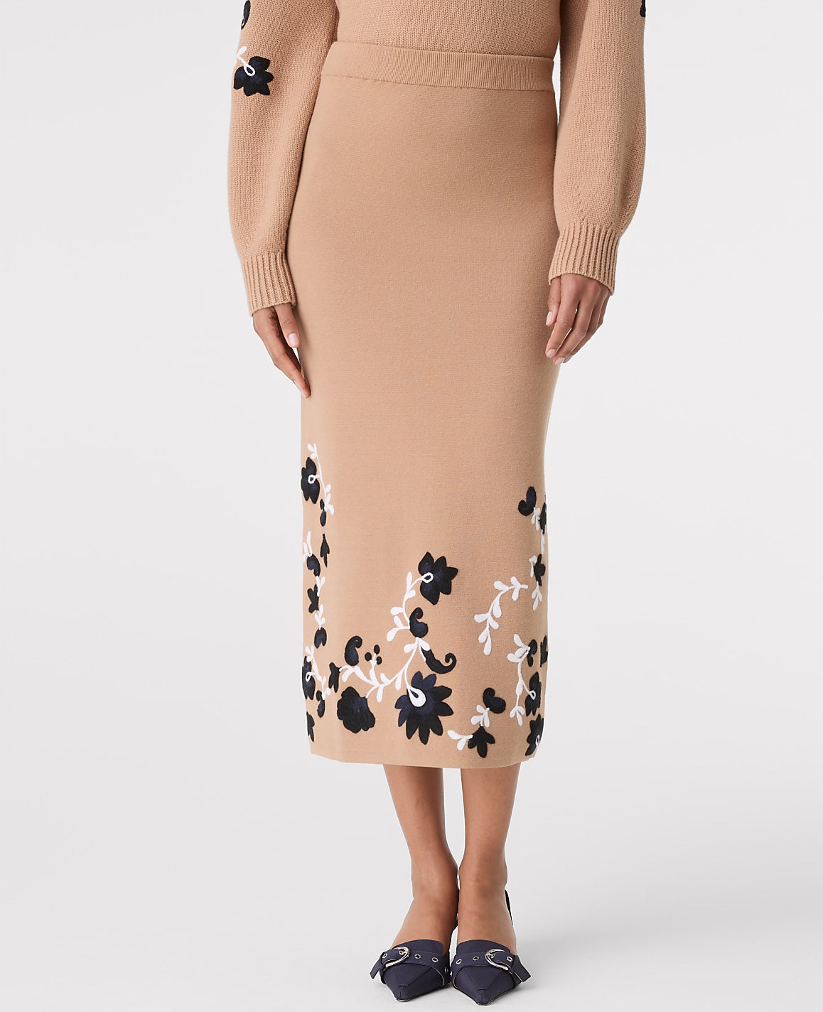 Floral Jacquard Sweater Skirt | Ann Taylor