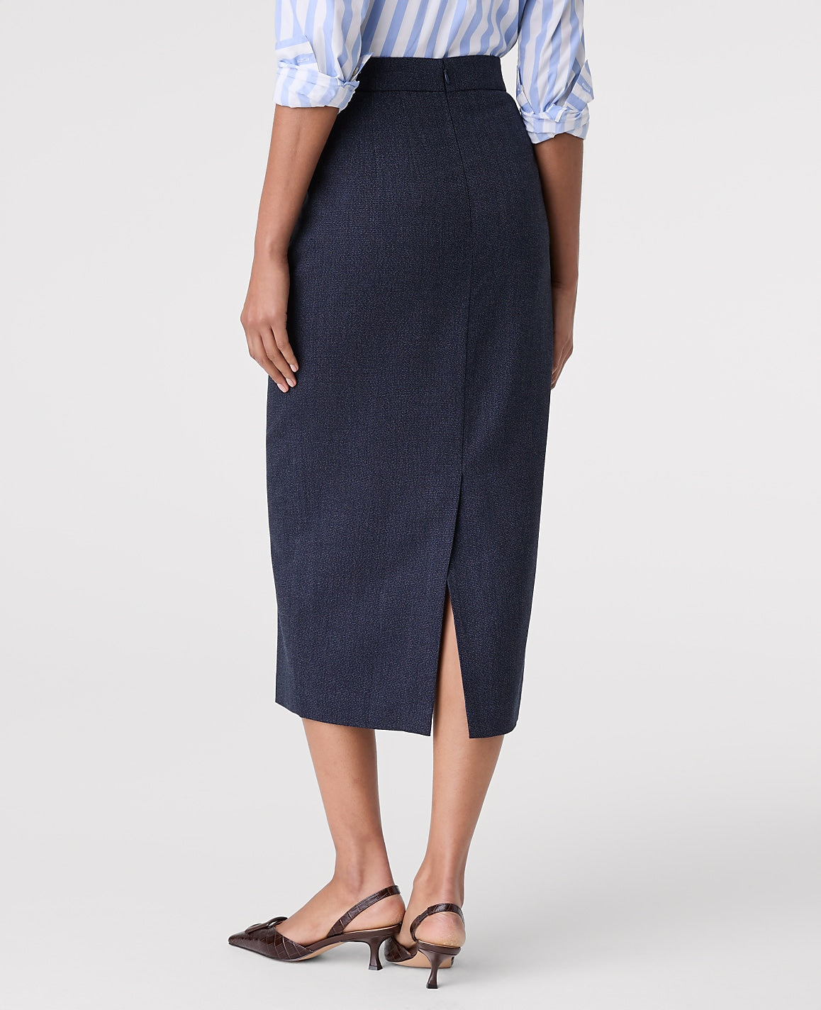 Button Column Midi Skirt | Ann Taylor
