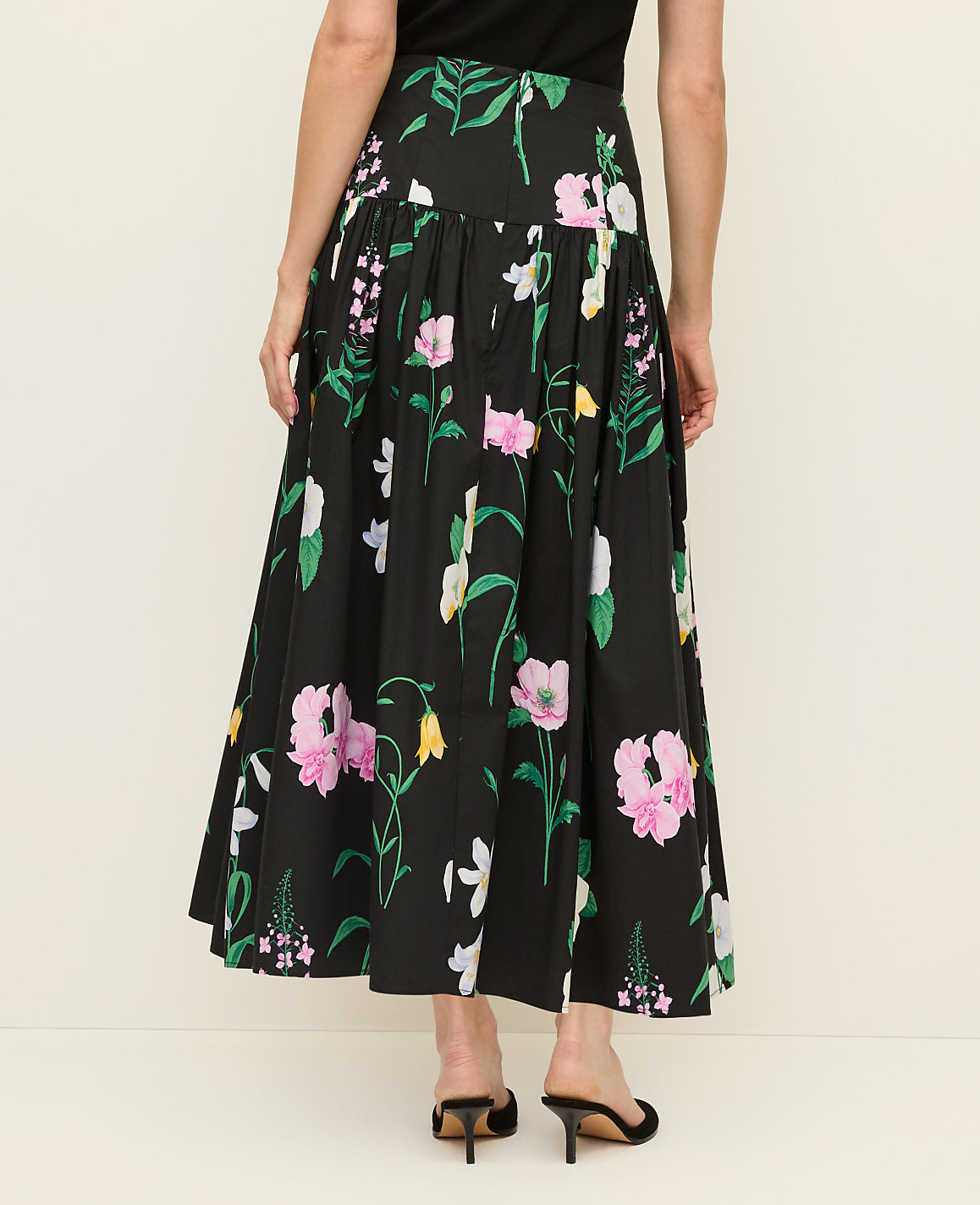 Floral Gathered Maxi Skirt | Ann Taylor