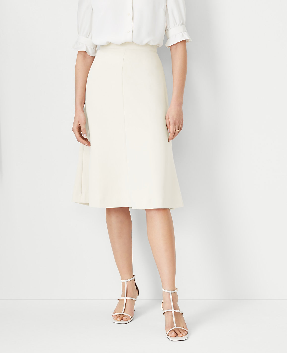 The Flare Skirt in Fluid Crepe | Ann Taylor