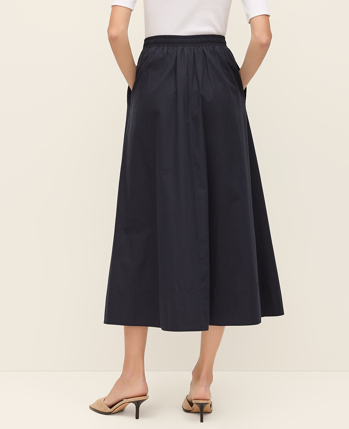 Weekend Drawstring Waist Midi Skirt | Ann Taylor