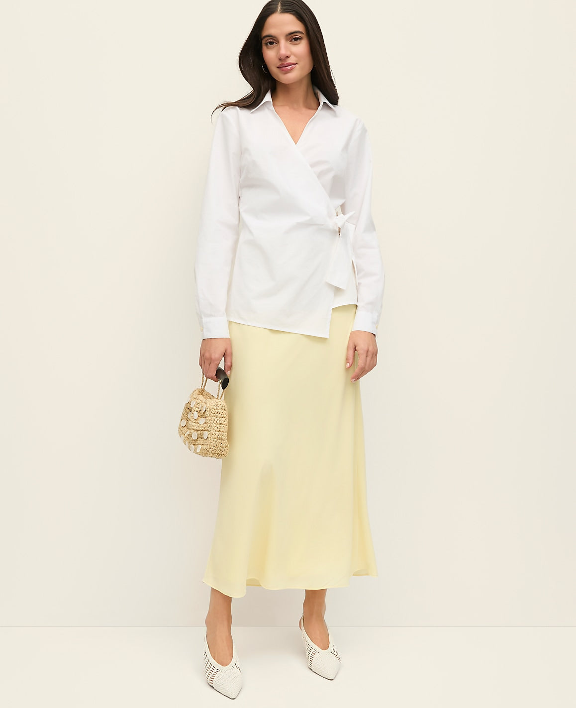 Satin Bias Midi Slip Skirt | Ann Taylor