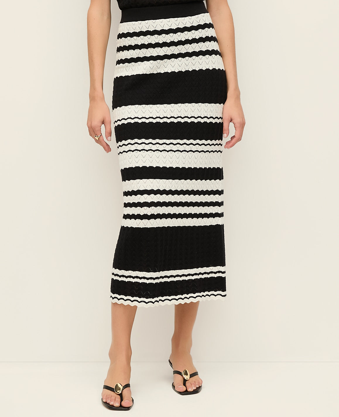 Striped Woven Midi Skirt | Ann Taylor