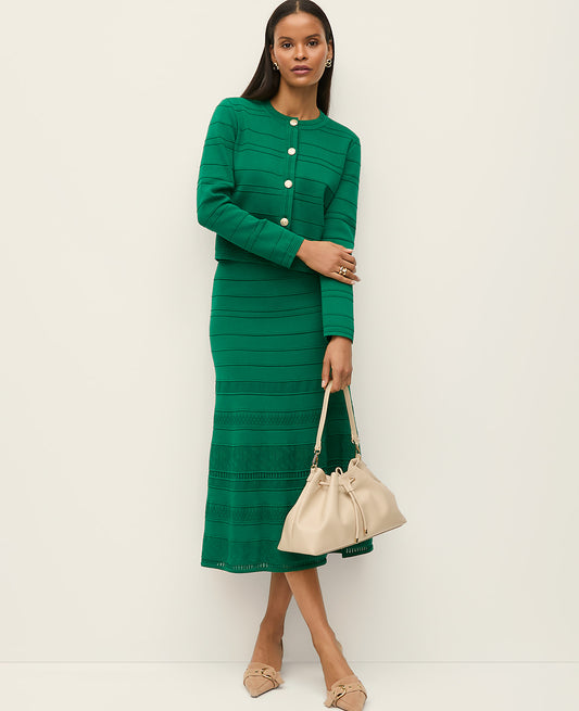 Pointelle Mixed Stitch Skirt | Ann Taylor