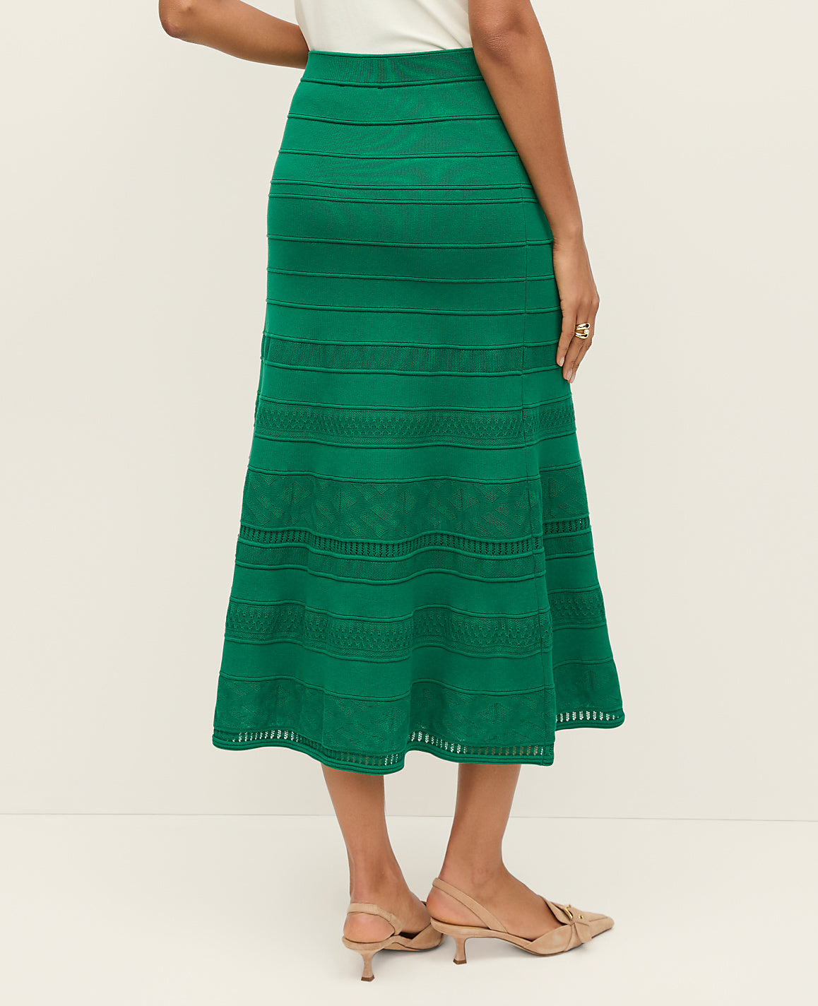 Pointelle Mixed Stitch Skirt | Ann Taylor